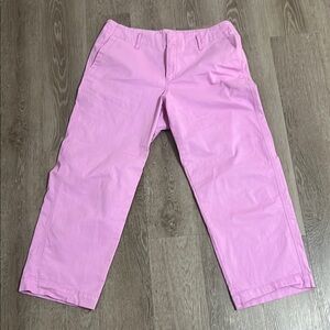 Pink chino ankle pants